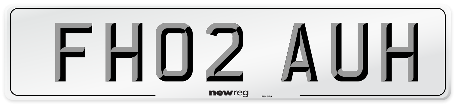 FH02 AUH Number Plate from New Reg